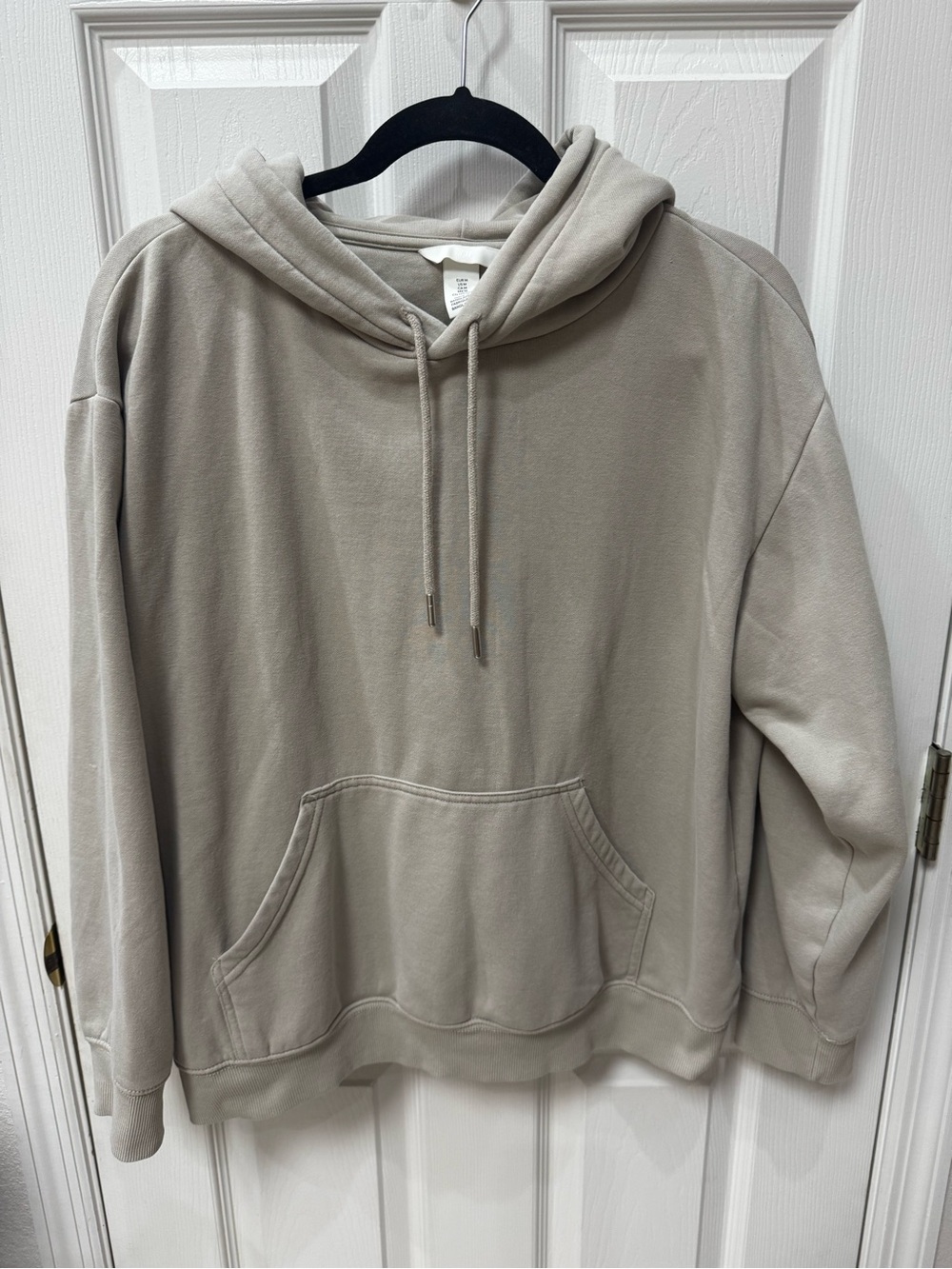 H&M Taupe Hoodie Sweatshirt with Kangaroo Pocket